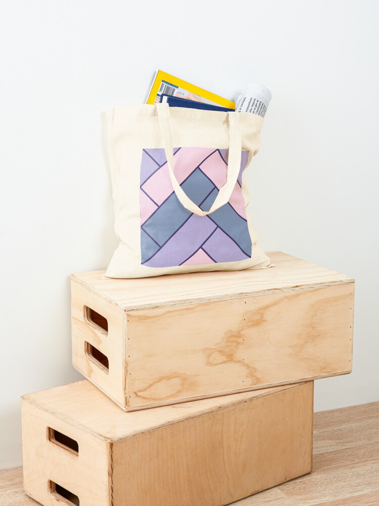 Alternate view of Geometric Pattern: Herringbone: Iris Tote Bag