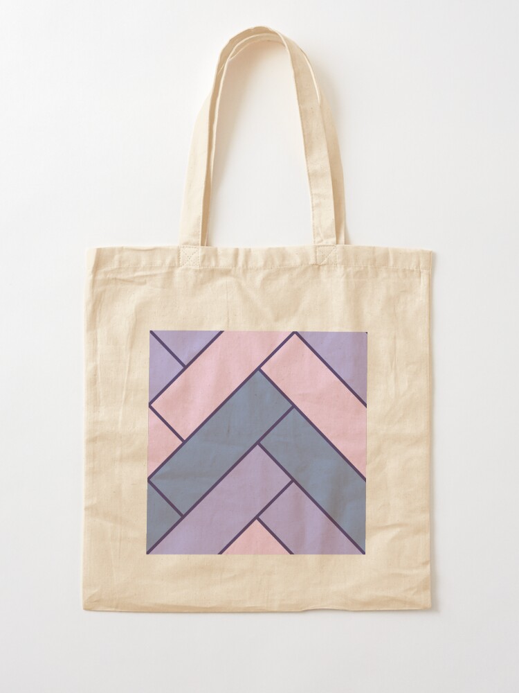 Alternate view of Geometric Pattern: Herringbone: Iris Tote Bag