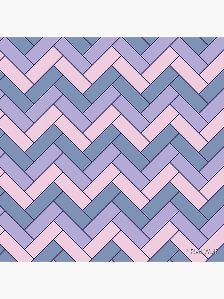 Geometric Pattern: Herringbone: Iris by redwolfoz