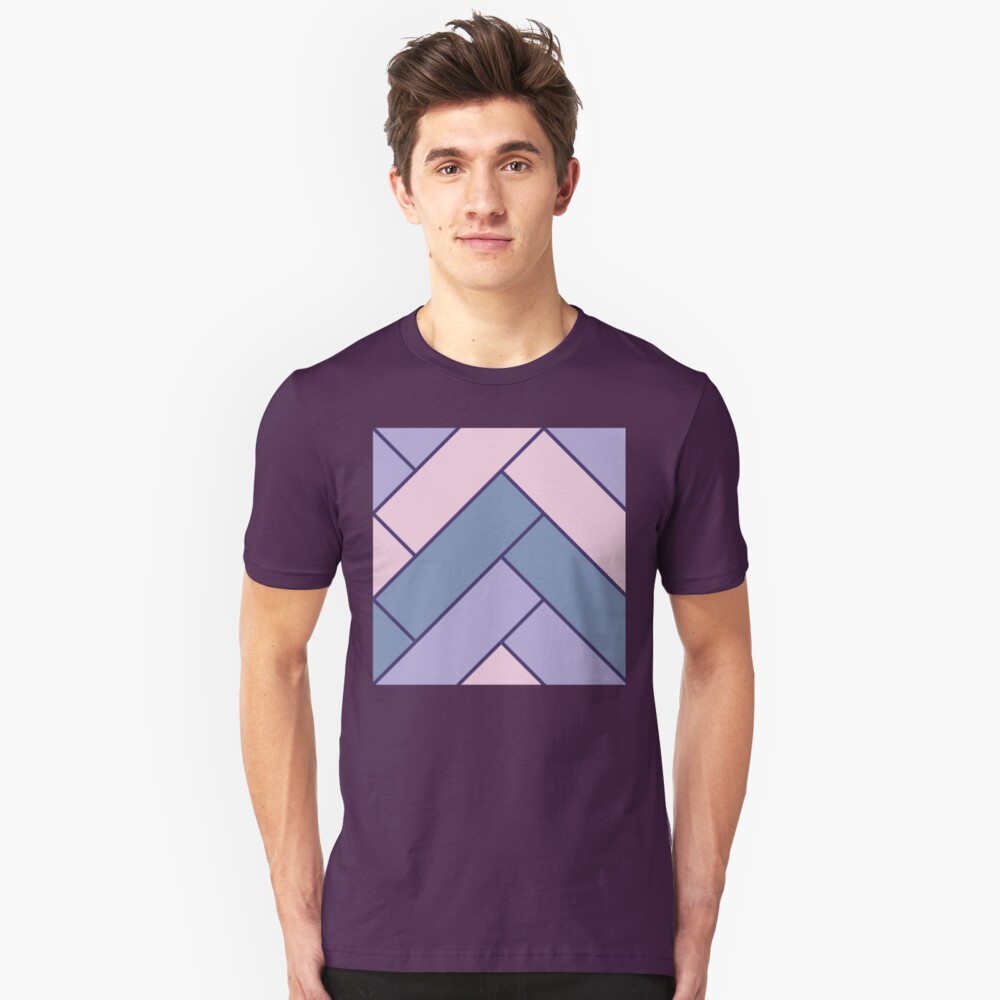 Geometric Pattern: Herringbone: Iris Slim Fit T-Shirt