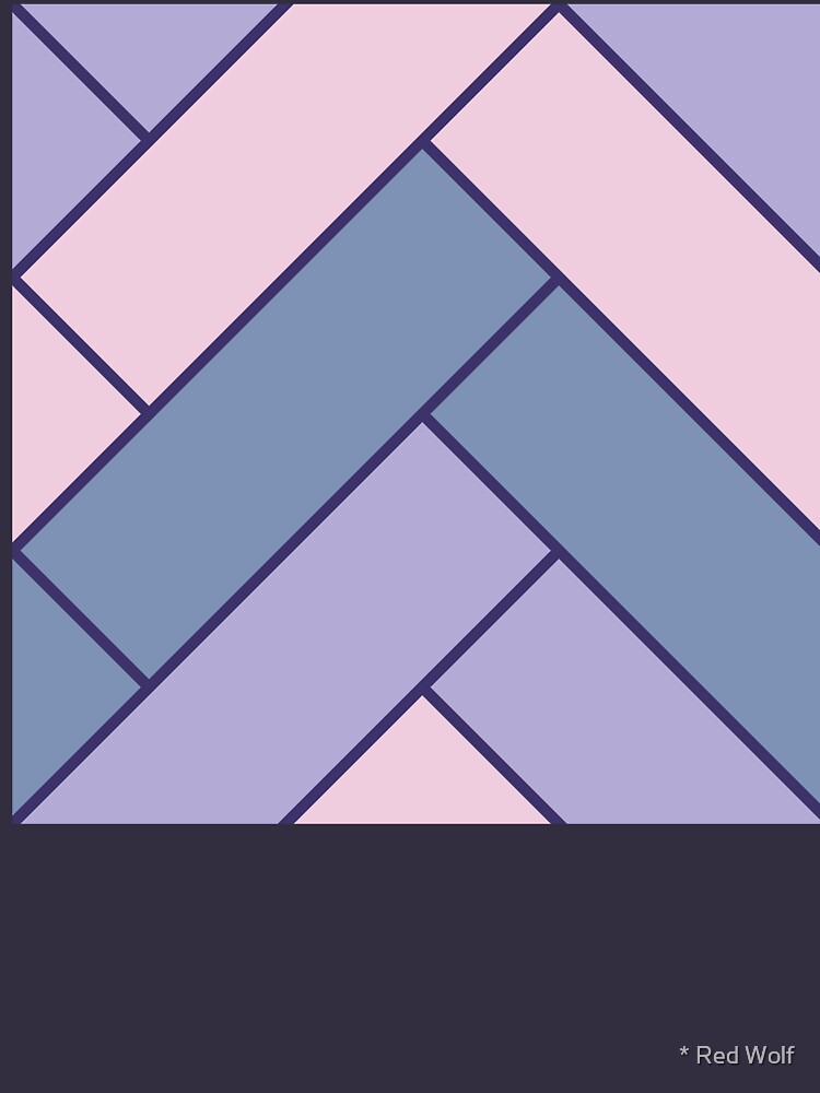 Geometric Pattern: Herringbone: Iris by redwolfoz