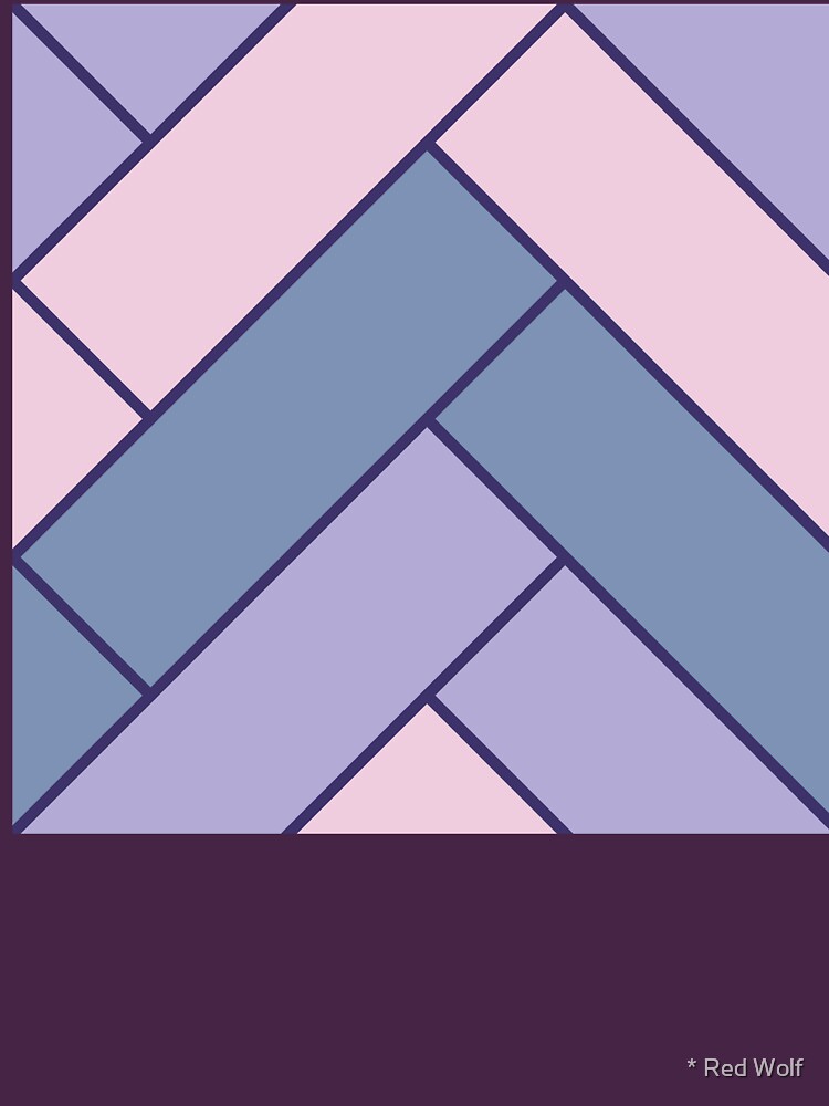 Geometric Pattern: Herringbone: Iris by redwolfoz