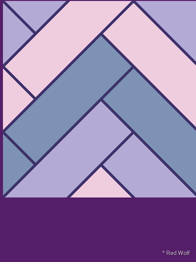 Geometric Pattern: Herringbone: Iris by redwolfoz