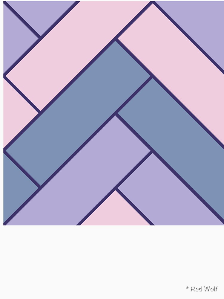 Geometric Pattern: Herringbone: Iris by redwolfoz