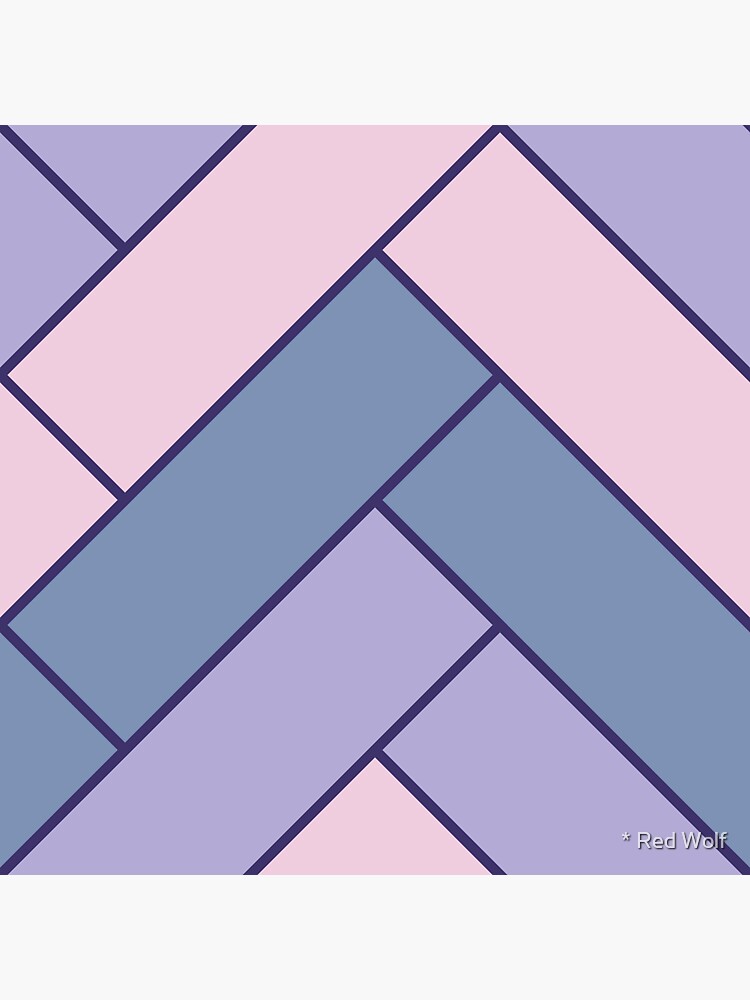 Geometric Pattern: Herringbone: Iris by redwolfoz