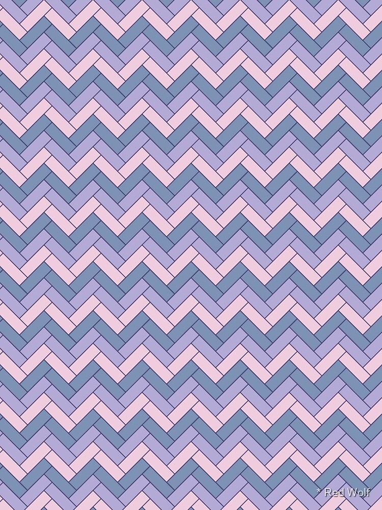 Geometric Pattern: Herringbone: Iris by redwolfoz