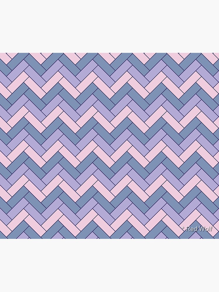 Geometric Pattern: Herringbone: Iris by redwolfoz