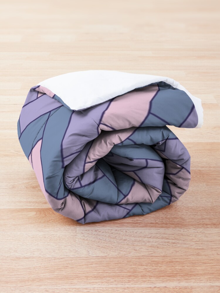 Alternate view of Geometric Pattern: Herringbone: Iris Comforter