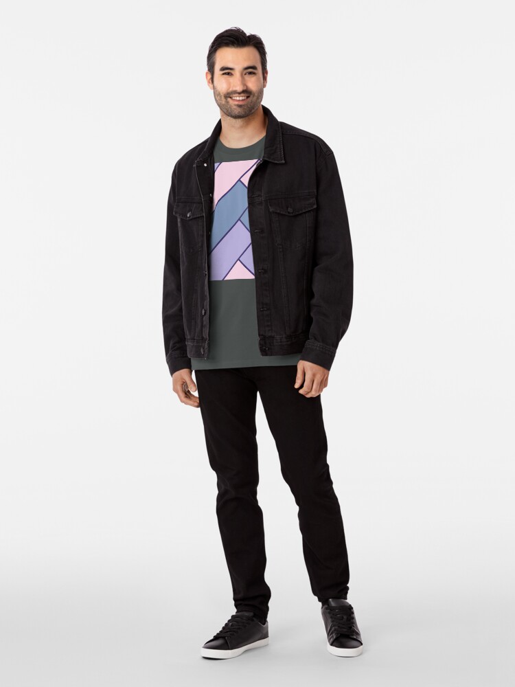 Alternate view of Geometric Pattern: Herringbone: Iris Premium T-Shirt