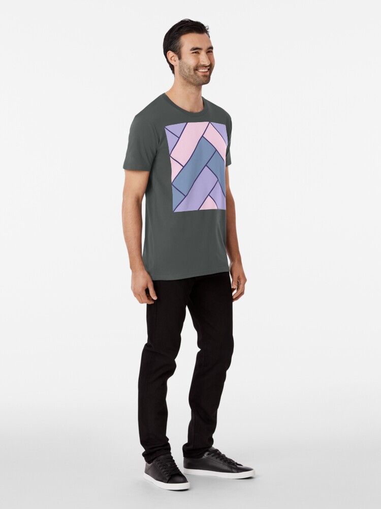 Alternate view of Geometric Pattern: Herringbone: Iris Premium T-Shirt