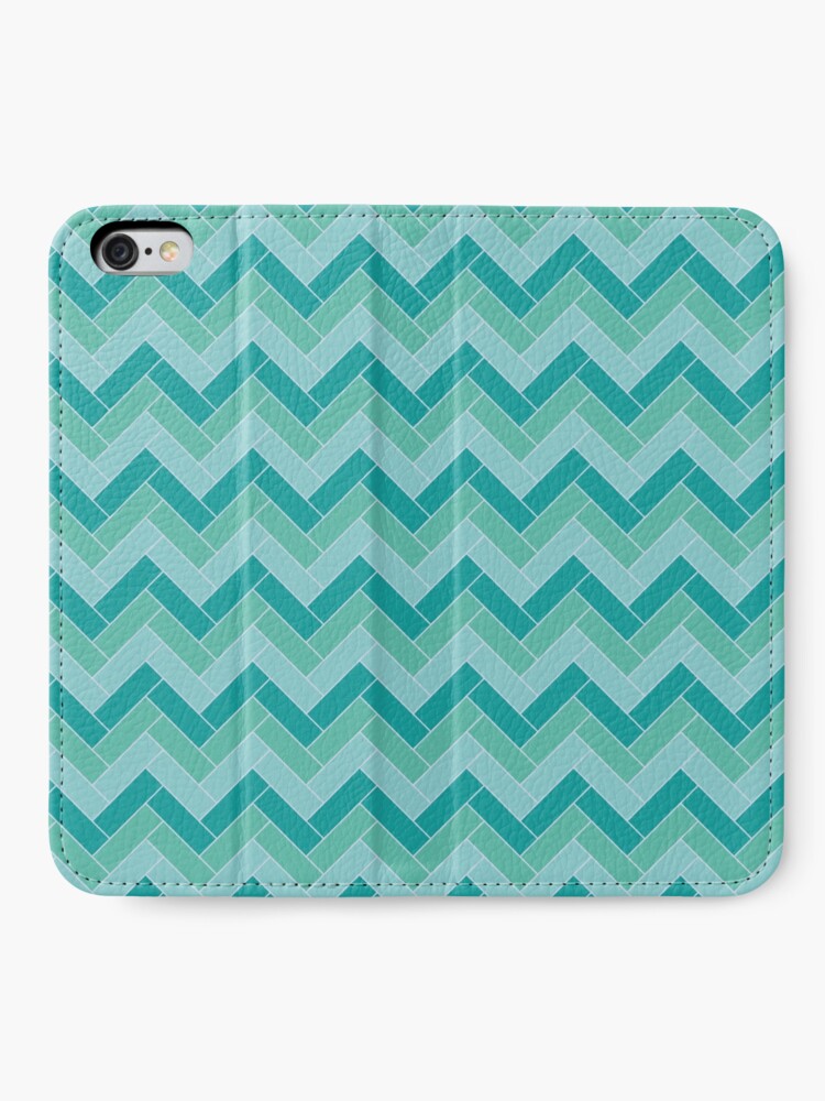 Alternate view of Geometric Pattern: Herringbone: Moss iPhone Wallet