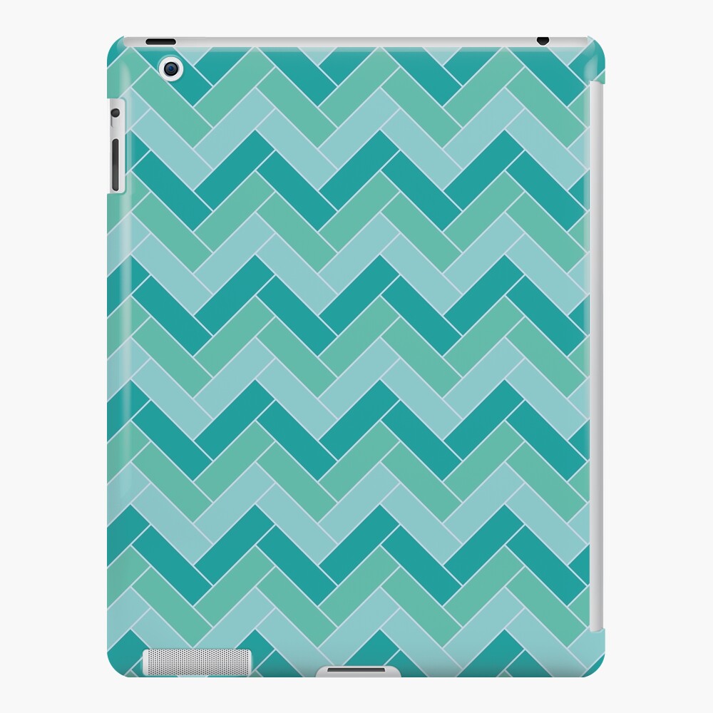 Geometric Pattern: Herringbone: Moss iPad Case & Skin