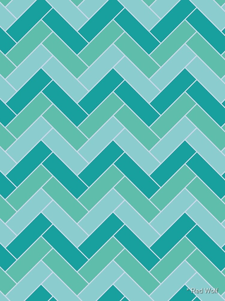 Geometric Pattern: Herringbone: Moss by redwolfoz