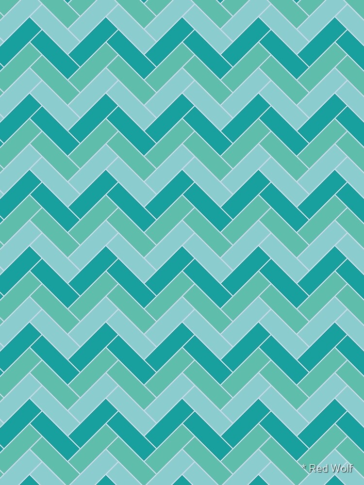 Geometric Pattern: Herringbone: Moss by redwolfoz