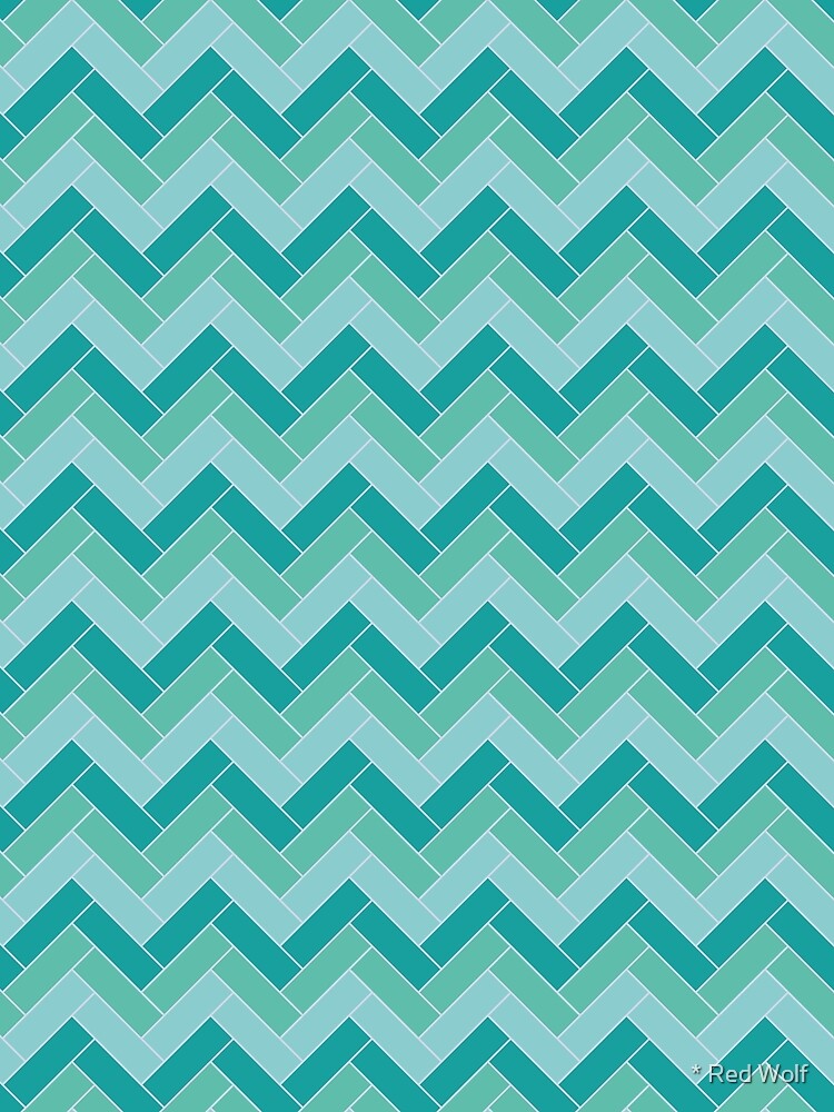 Geometric Pattern: Herringbone: Moss by redwolfoz