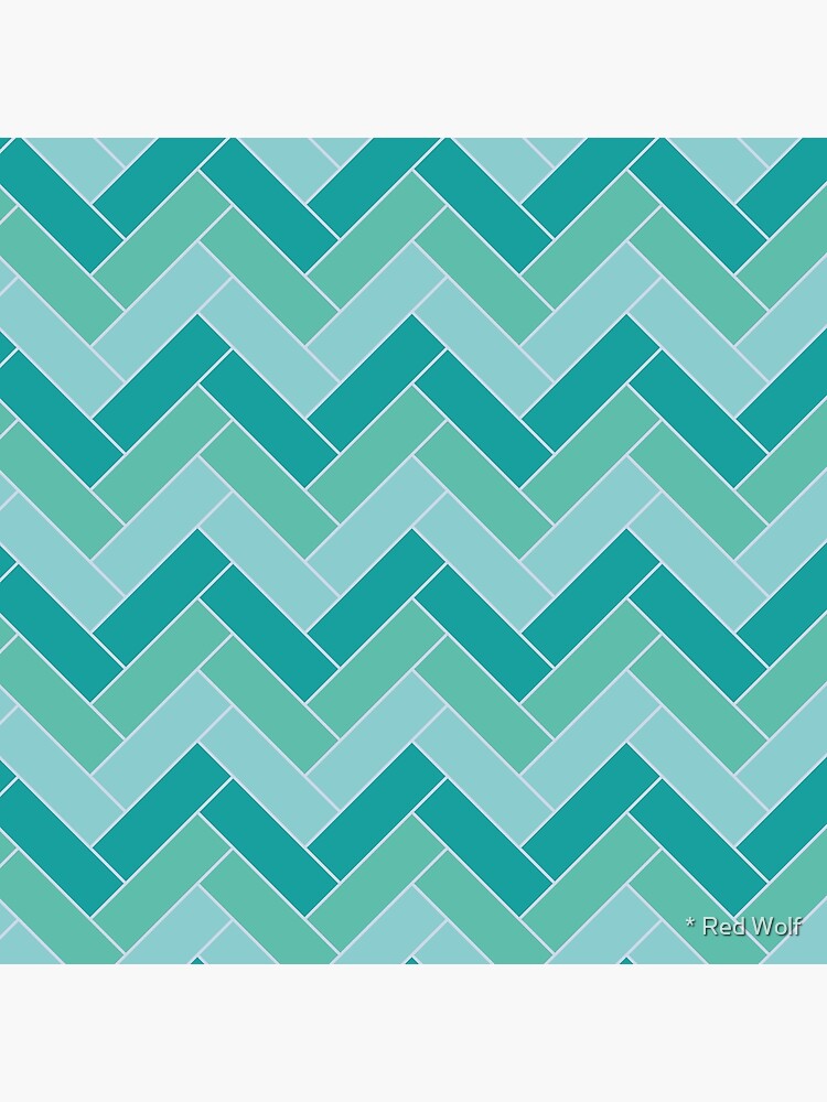 Geometric Pattern: Herringbone: Moss by redwolfoz