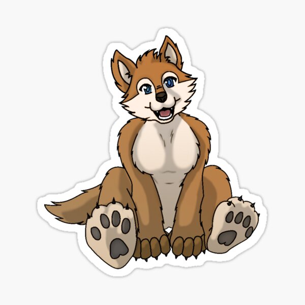 "Sitting Furry " Sticker for Sale by Blitzscreek Redbubble