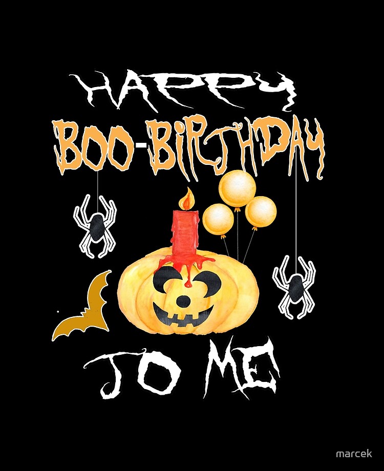Coque Et Skin Adhesive Ipad Halloween Anniversaire Happy Boo Rthday A Moi Citrouille T Shirt Par Marcek Redbubble