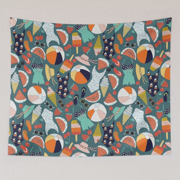 Item preview, Summer, Come Back (On Teal) designed and sold by Tangerine-Tane.