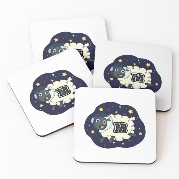 Item preview, Alphabet Letter M Space Sheep designed and sold by kidsmonogram.