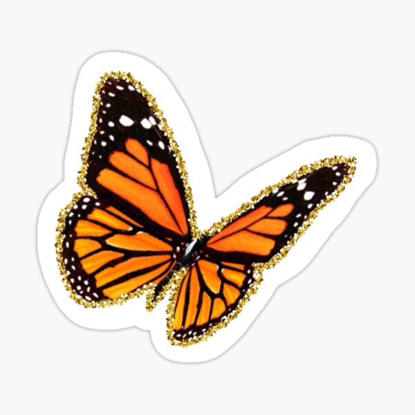 marv klarhed Globus Glitter Butterfly" Sticker for Sale by DesignsByCat | Redbubble