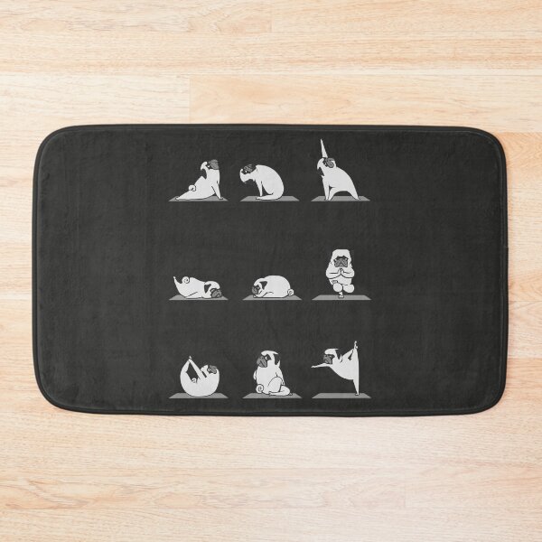 Item preview, Pug Yoga B&W designed and sold by Huebucket.