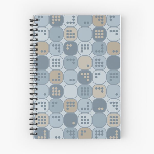Item preview, Stone and Slate Blue Mid Century Modern Sequential Dot Boxes designed and sold by Elsy's Art.