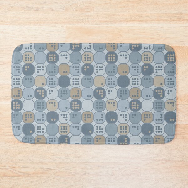 Item preview, Stone and Slate Blue Mid Century Modern Sequential Dot Boxes designed and sold by Elsy's Art.