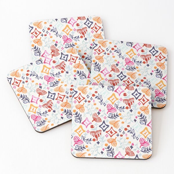 Item preview, Christmas Abstract Ginkgo & Berry Pattern  designed and sold by TigaTiga.