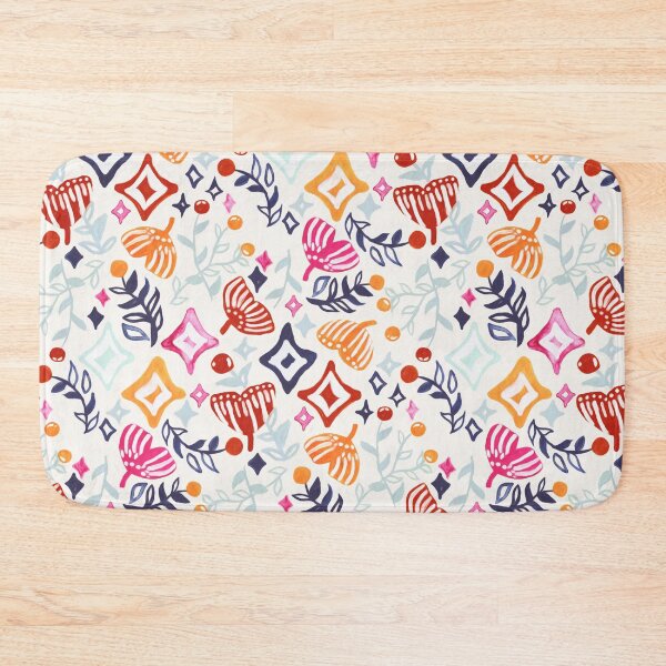 Item preview, Christmas Abstract Ginkgo & Berry Pattern  designed and sold by TigaTiga.
