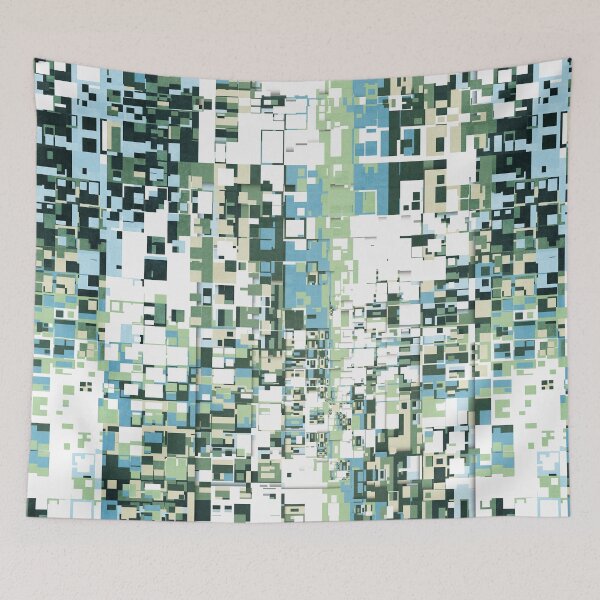 Item preview, Blue And Green Geometric Pattern designed and sold by Phil Perkins.