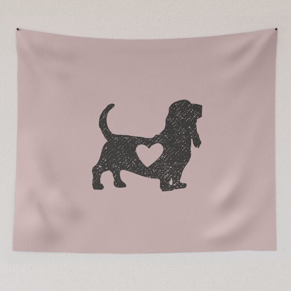 Item preview, Black Basset hound with heart cute dog pet lovers gifts  designed and sold by alenaz.