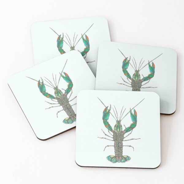Item preview, Electric Blue Crayfish designed and sold by SerenSketches.