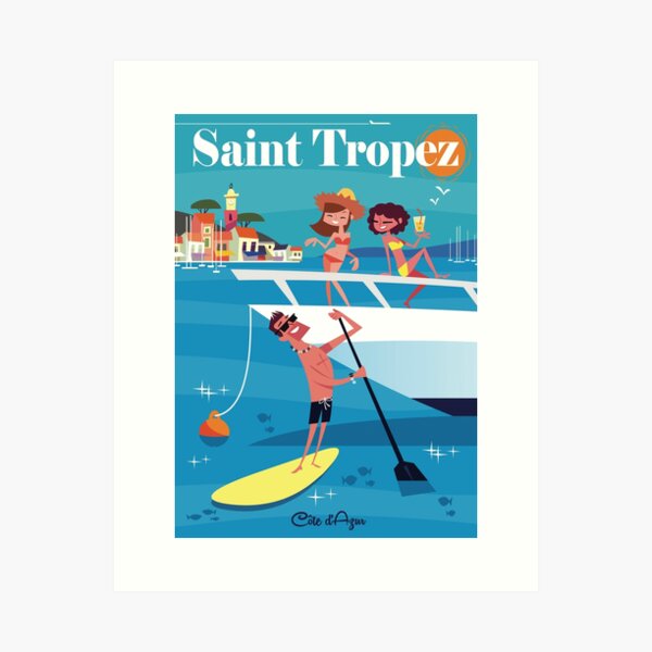 Aperçu de l'œuvre Affiche Saint-Tropez créée et vendue par GAGodel.