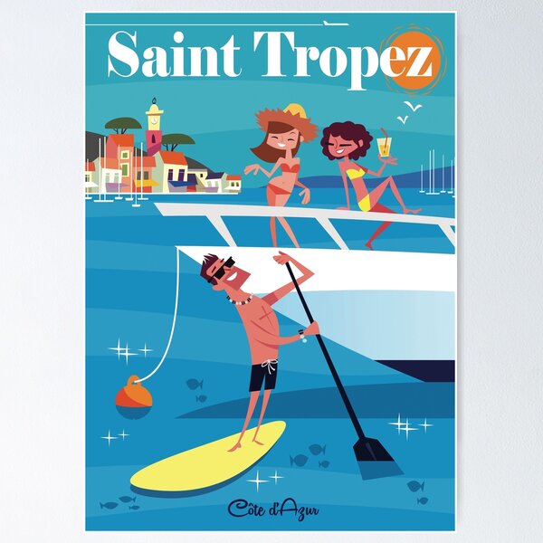 Item preview, St Tropez poster designed and sold by GAGodel.