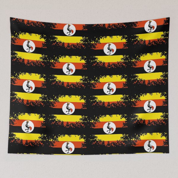 Item preview, Uganda flag color splashes designed and sold by 1681830934131.