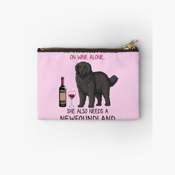 Item preview, Newfoundland and wine Funny dog designed and sold by TeeDoozy.