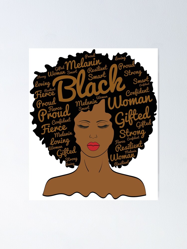 Praying Afro Woman Black Silhouette' Women's T-Shirt