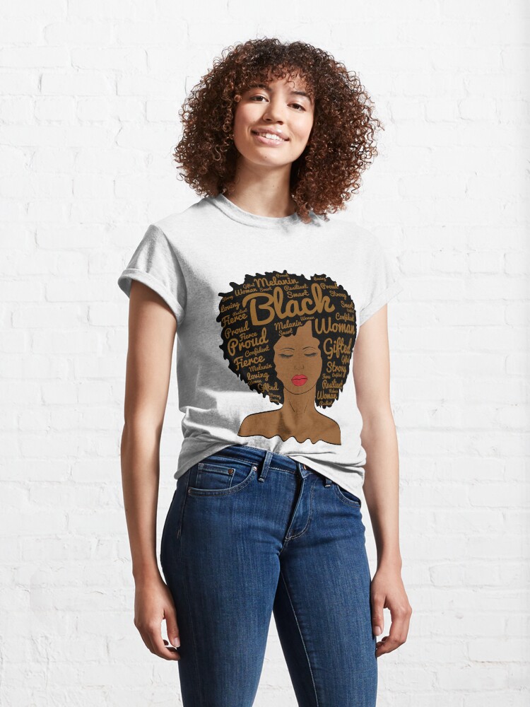 "Afro Girl Tshirt Natural Hair Shirt Curly Girl Tshirt Black