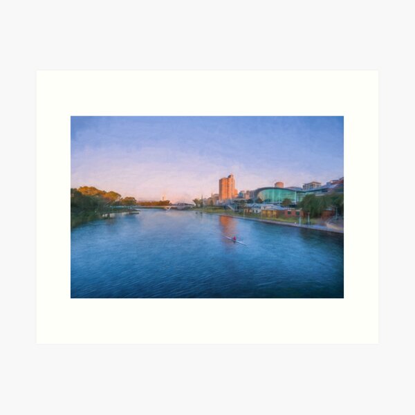 Item preview, Adelaide Riverbank at Sunset   (digital painting) designed and sold by Ray's Photos & Art.