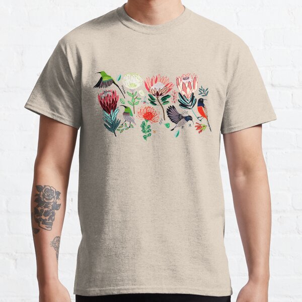 Sunbirds & Proteas On Grey Classic T-Shirt