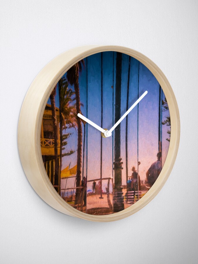 Alternate view of Slices Of Life (digital painting) Clock