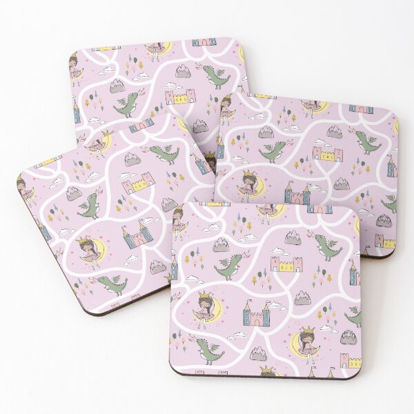 Item preview, Childish seamless pattern with princess and dragon  designed and sold by Arch4Design.