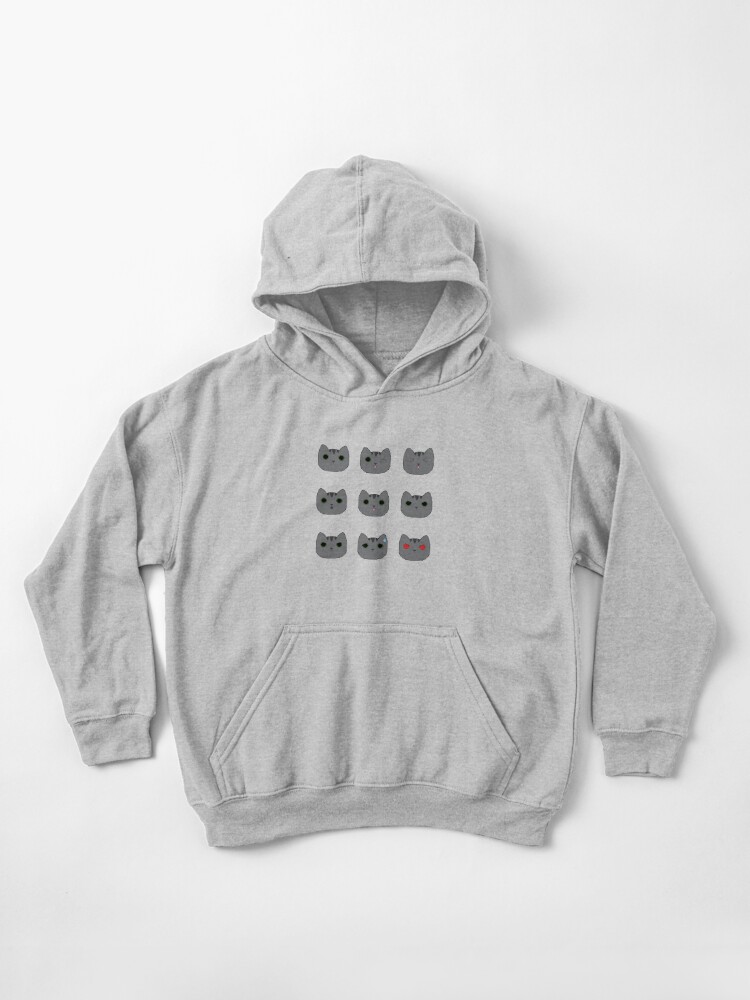 grey cat hoodie