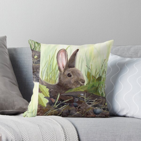 Item preview, Rabbit in coloured pencil and watercolour designed and sold by Kathryn Green.