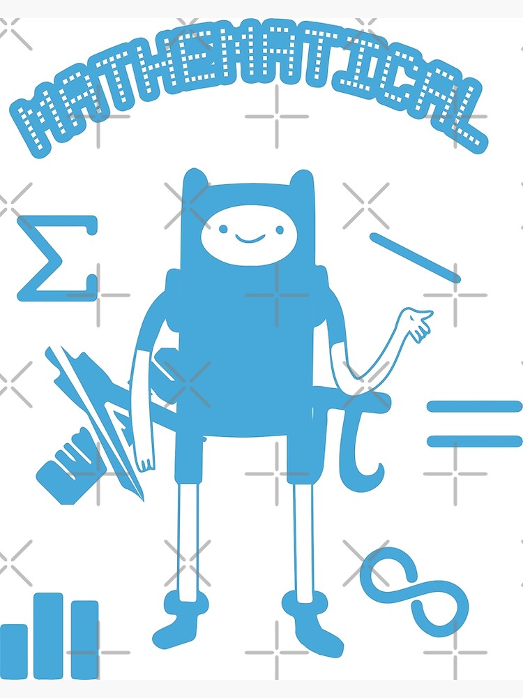 Disover Adventure Time Finn Totally Mathematical Premium Matte Vertical Poster