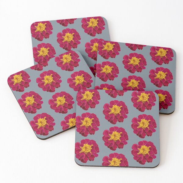 Item preview, Red Marigold on Grey designed and sold by ellenhenry.