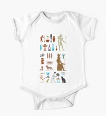 Ägyptische Symbole T-Shirt Baby Body Kurzarm
