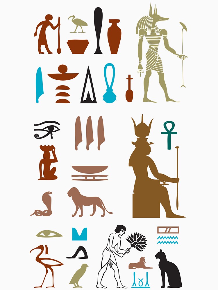 "Ägyptische Symbole T-Shirt" T-Shirt von bitsnbobs | Redbubble