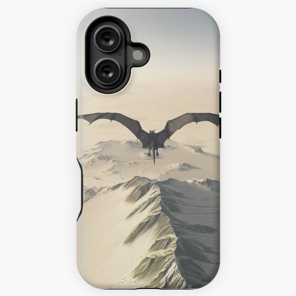 Item preview, Grey Dragon Flight Over Snowy Mountains designed and sold by algoldesigns.